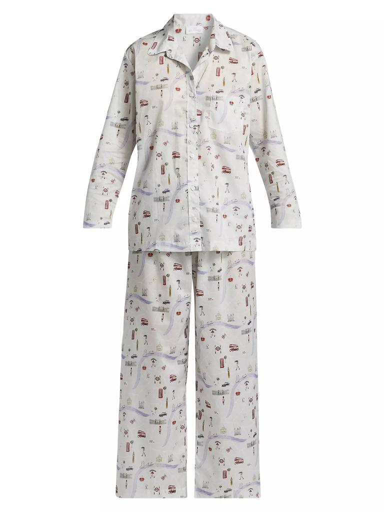 Pour Les Femmes London Cotton Pajamas