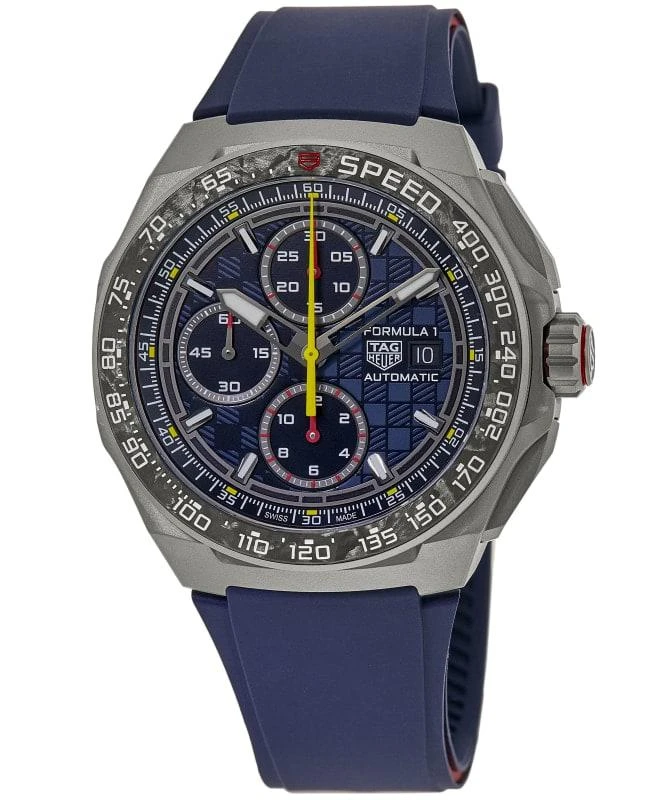 TAG Heuer Tag Heuer Formula 1 Automatic Chronograph X Oracle Red Bull Racing Blue Dial Rubber Strap Men's Watch CBZ2080.FT8091