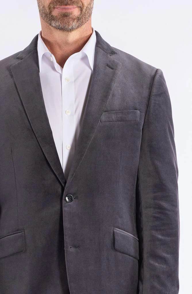 SAVILE ROW CO Mid Grey Velvet Blazer 3