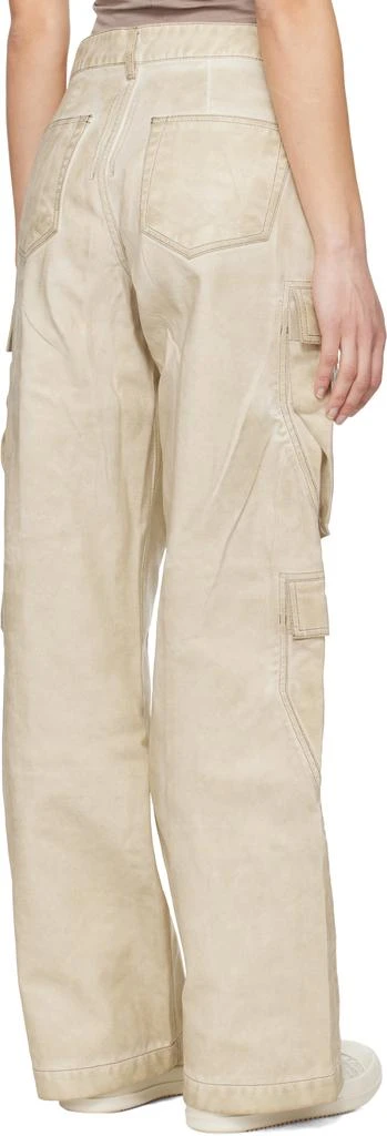Rick Owens Beige Hollywood Double Cargo Jeans 3