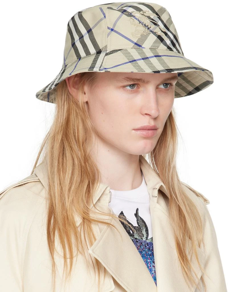 Shop Beige Check Bucket Hat on Sale at BeyondStyle – Get 60% Off