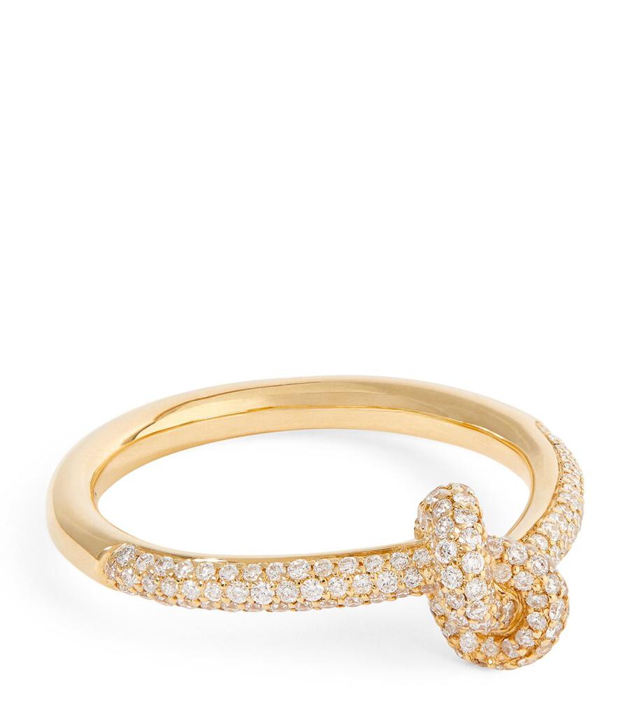 Engelbert Yellow Gold and Diamond The Legacy Knot Ring