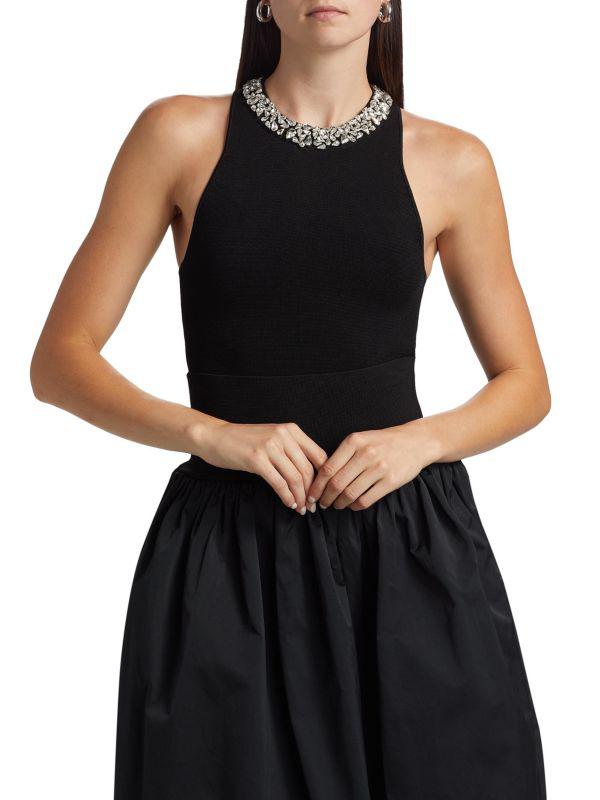 A.L.C. Bella Jeweled Knit Cropped Top