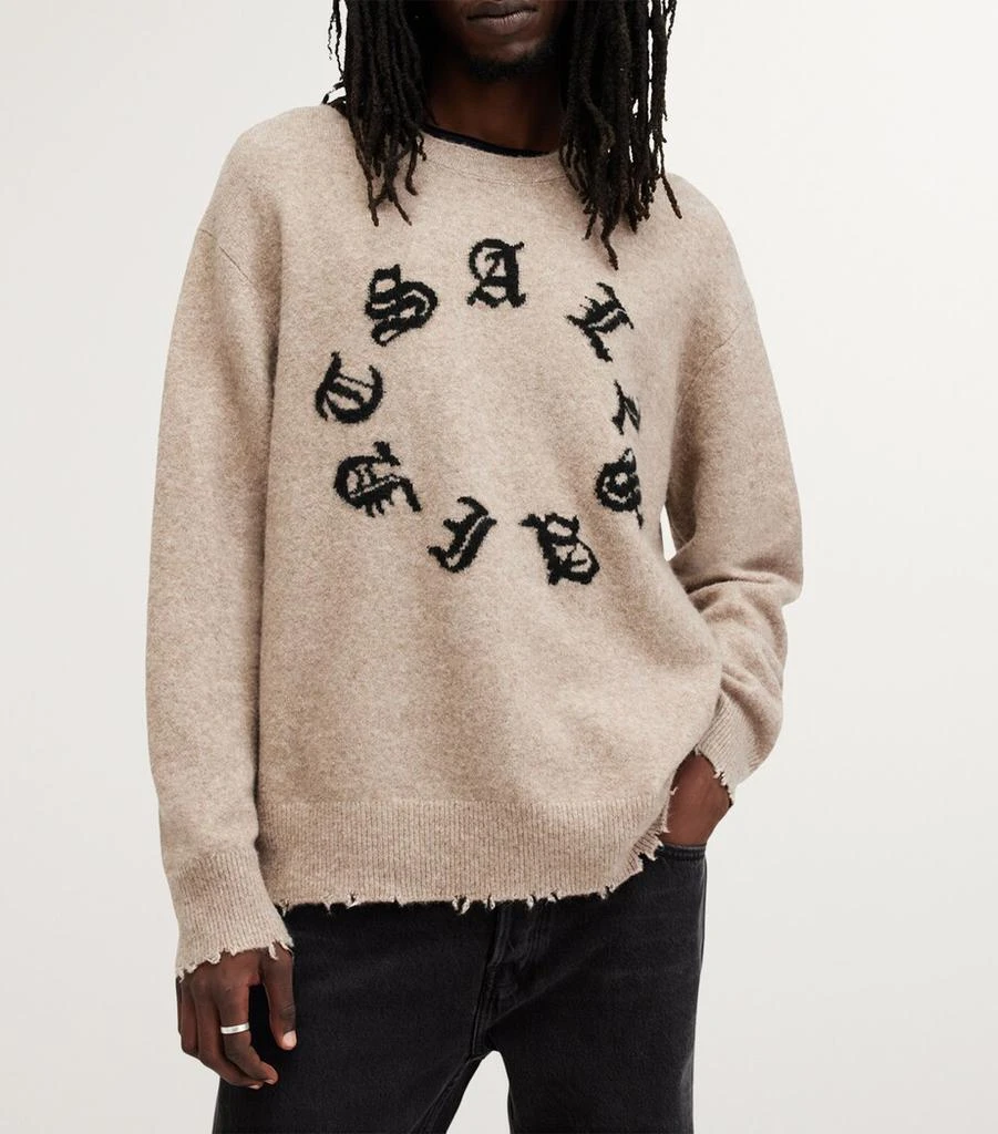 ALL SAINTS Wool-Blend Scripture Sweater 3