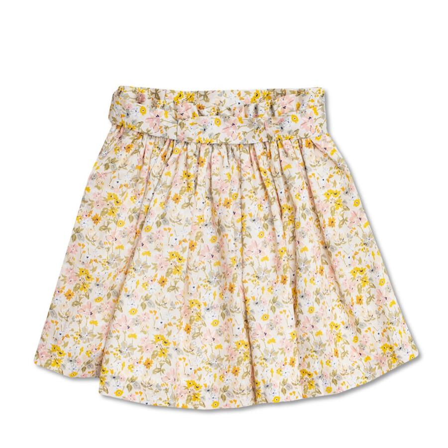 Bonpoint Girls Floral Print Flared Mini Skirt