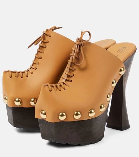 ETRO Plateau 90 leather pumps 5