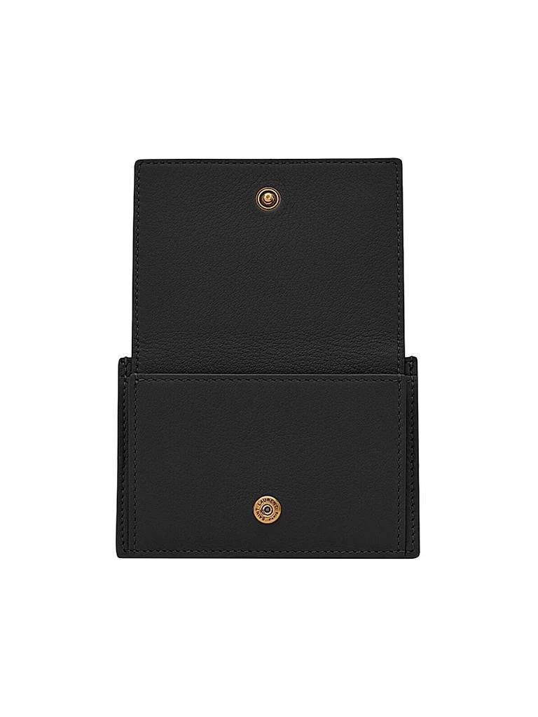 Yves Saint Laurent Tiny Cassandre Card Case in Grained Leather 2