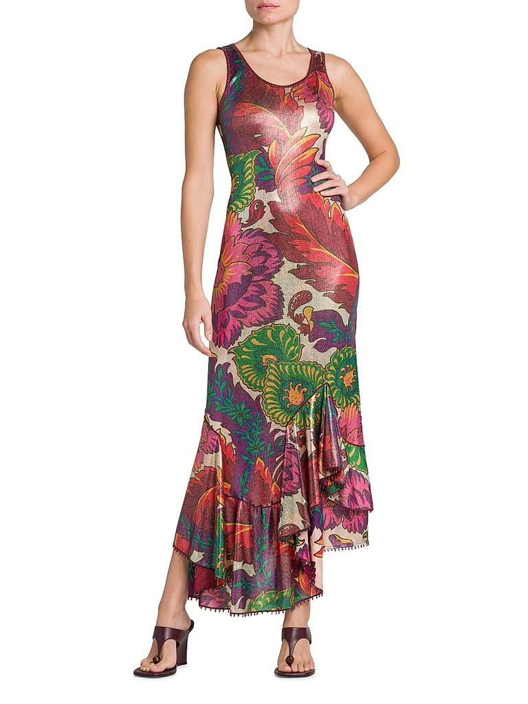 chinese dress ladies Etro Chio Ruffled Floral-Print Silk-Chiffon Dress  Runway Catalog