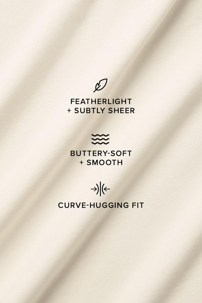 Alo Asymmetric Sheer Glow Long Sleeve - Ivory