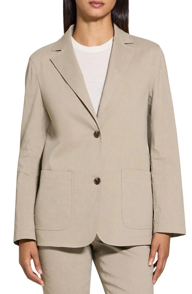 Theory Relaxed Fit Linen Blend Blazer