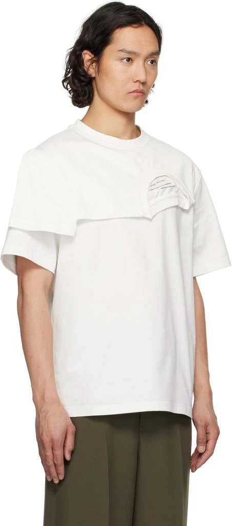 Feng Chen Wang White Double Collar T-shirt 2