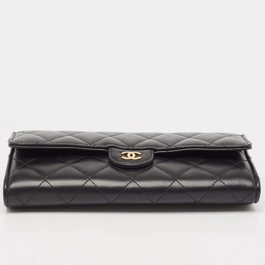 Chanel Chanel Black Quilted Leather Classic Flap Continental Wallet 6