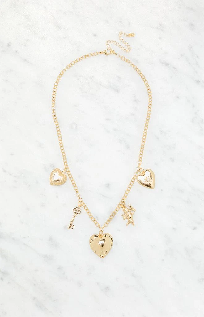 LA Hearts Holly Layered Charm Necklace 5