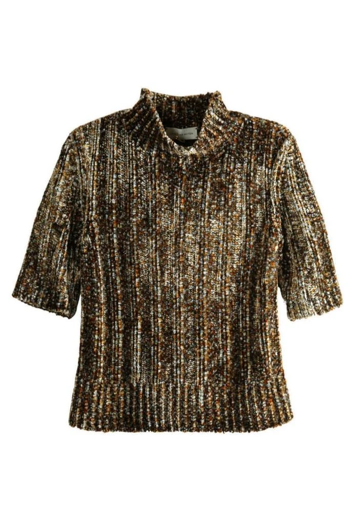 Dries Van Noten Dries Van Noten Mock Neck Short-Sleeved Sweater 1