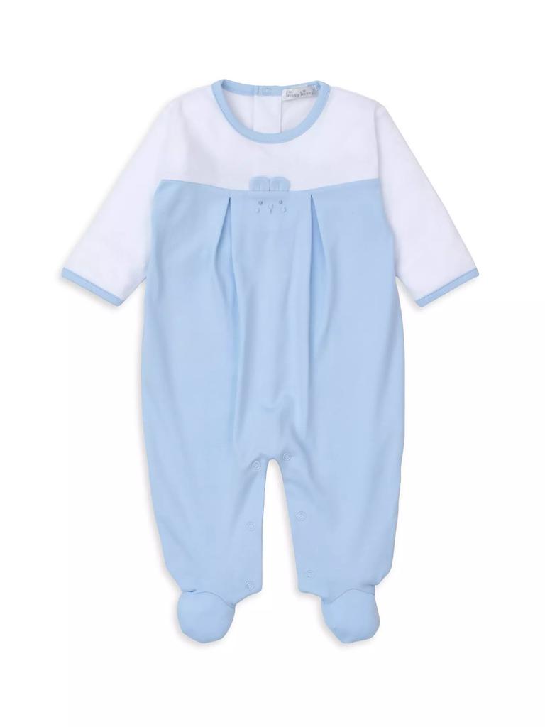 Kissy Kissy Baby's Two-Tone Pleated Footie