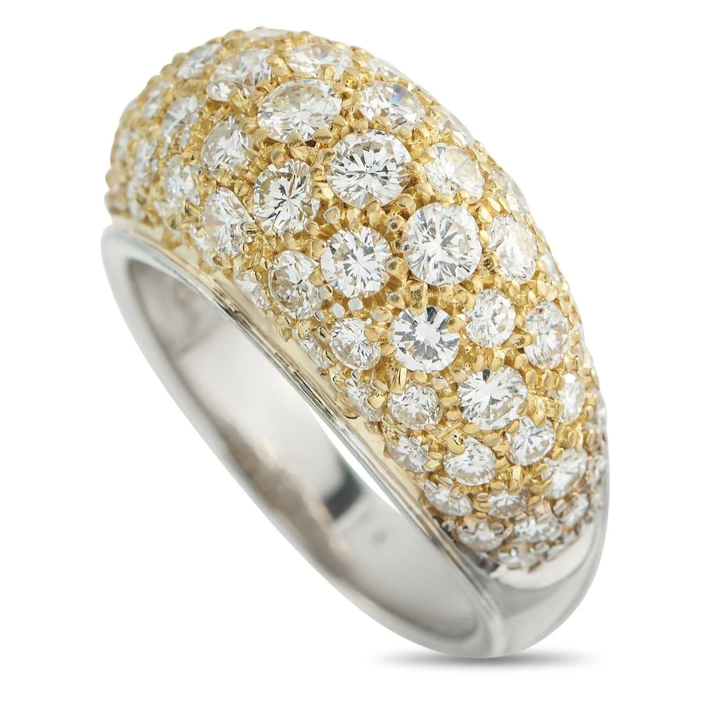 LB Exclusive 18K White and Yellow Gold 1.40ct Diamond Dome Ring MF09-011926