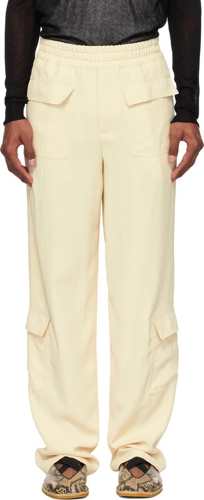 Dries Van Noten Off-White Twill Cargo Pants 1