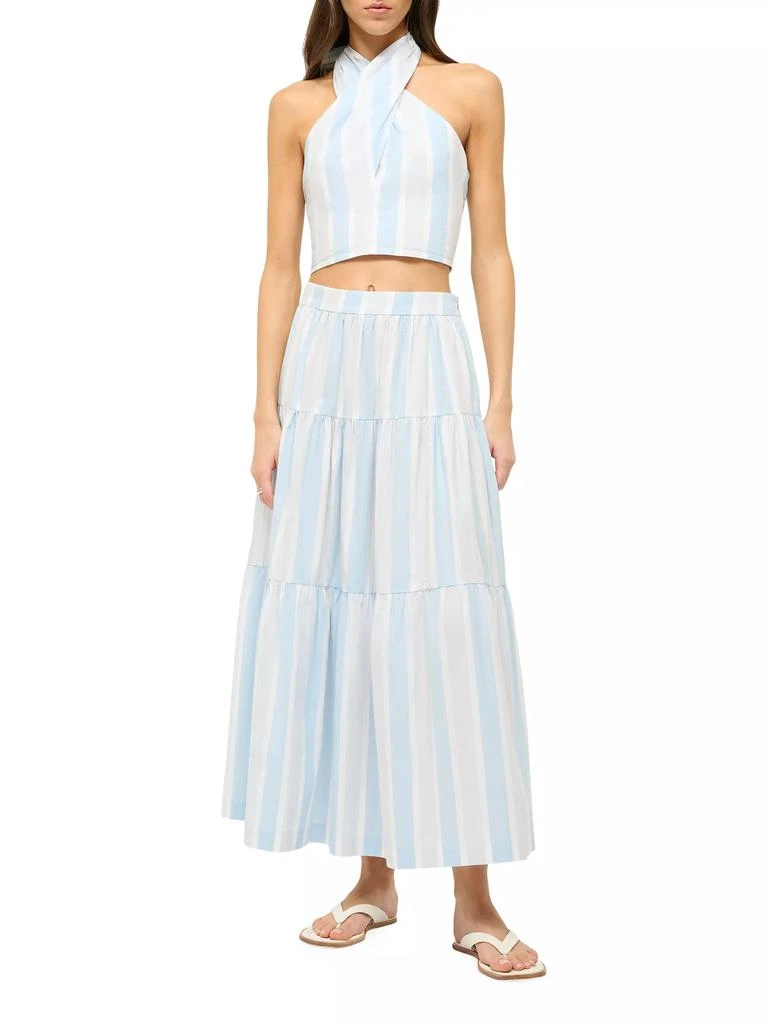 Staud Sea Striped Cotton Maxi Skirt 2