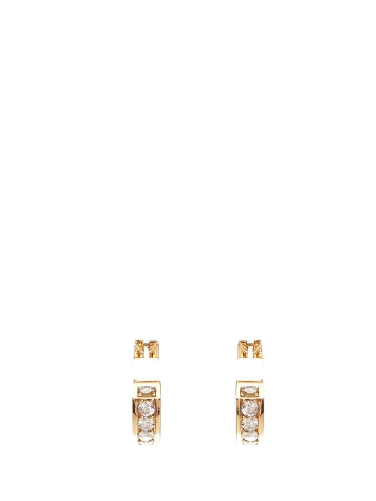 Salvatore Ferragamo Gancini Earrings With Crystals 2