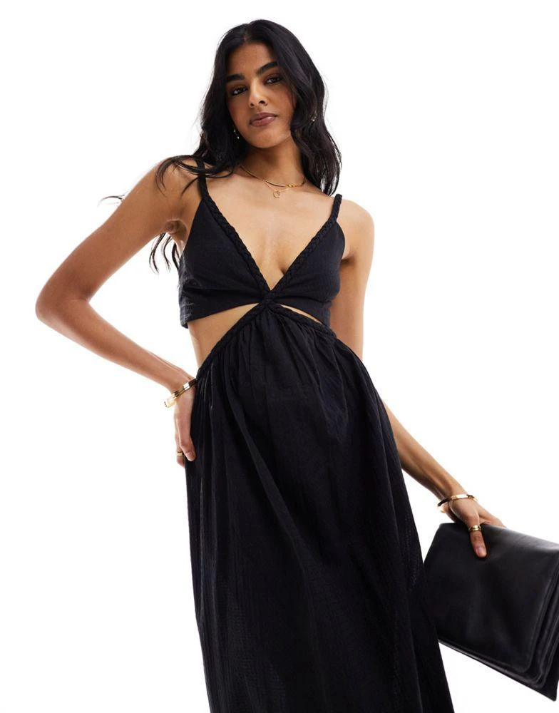 Pretty Lavish linen blend cut-out maxi dress in black  On Sale Now with Up  to 35% Off | Discover Exclusive Deals & Savings at BeyondStyle  Authentic Pretty  Lavish Home|women with