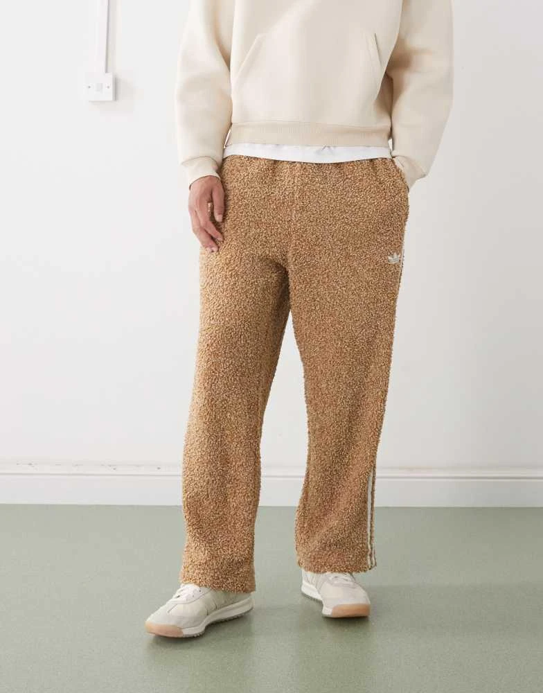 Adidas adidas Originals Boucle Firebird track pants in brown 2