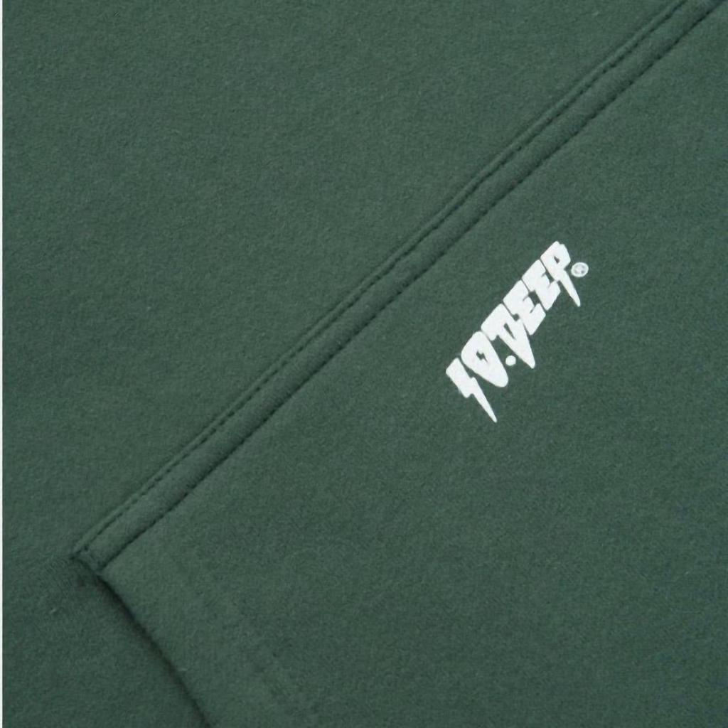 10.DEEP Men's Logo Hoodie In Green