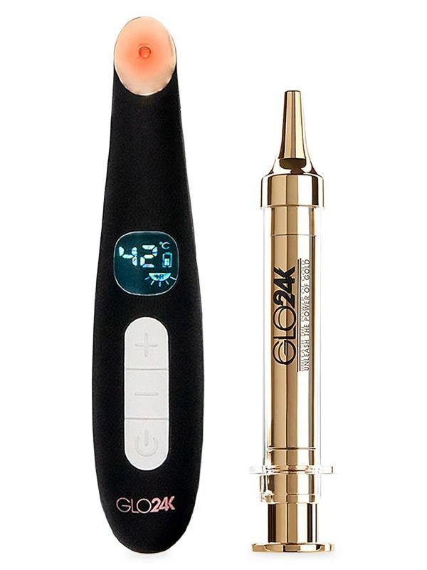 GLO24K 2-Piece LED Eye Massager & 24K Express Facelift Cream Set 1