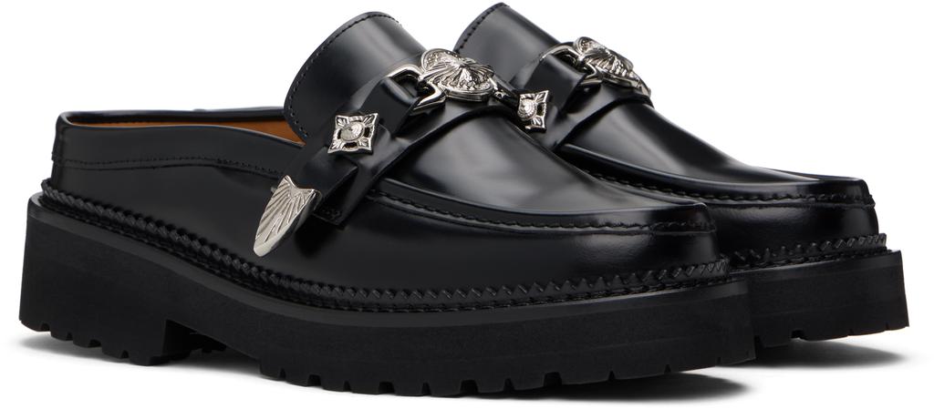 Toga Pulla Black Polido Slip-on Loafers - Single Shoes - Free