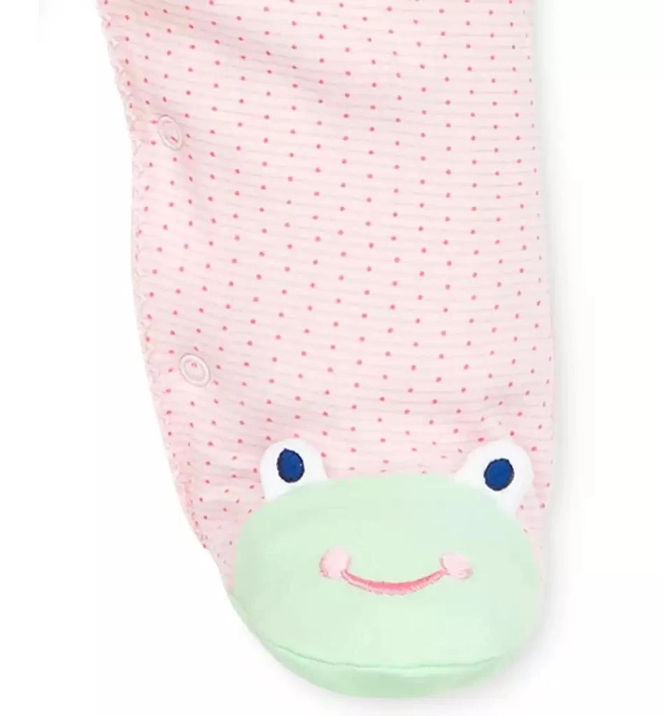 Little Me Baby Frogs Snap Up Footed Cotton Coverall 4