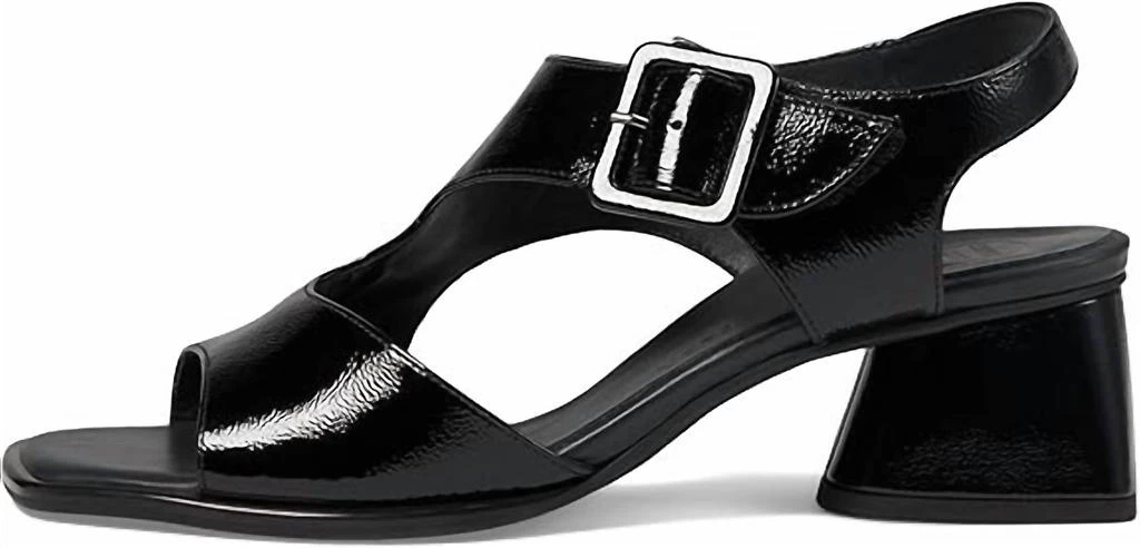 Paul Green Women's Tanya Sandal In Black Crinkle Patent 2