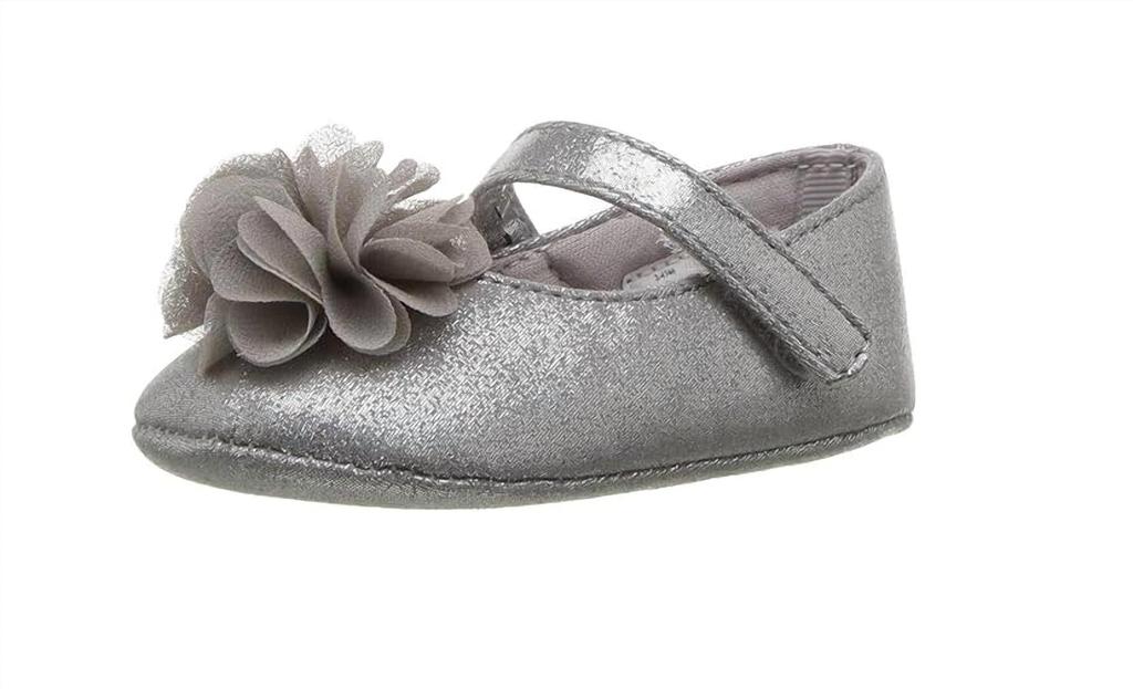 Baby Deer Baby Girl's Holiday Shoes In Silver