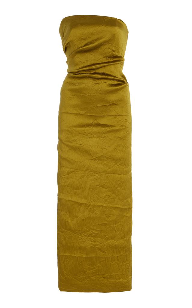 Tove Tove - Kezia Crease-Effect Satin Maxi Dress - Gold - FR 38 - Moda Operandi