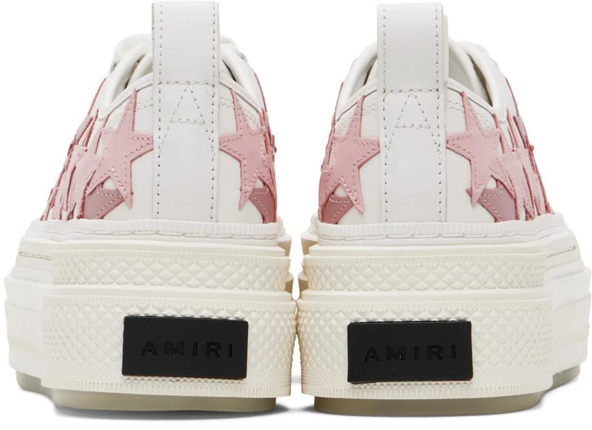 AMIRI White & Pink Platform Stars Sneakers 2