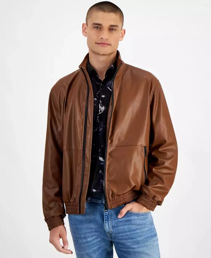 Shop Men's Bonny2435 Slim-Fit Faux-Leather Jacket on Sale at
