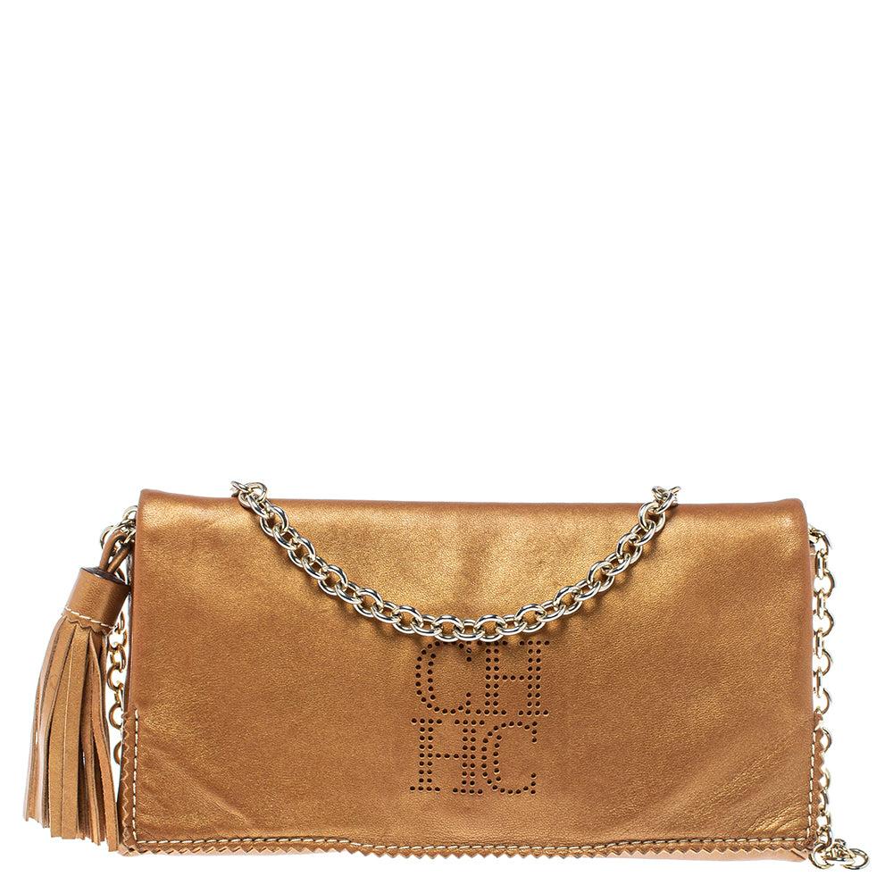 Carolina Herrera Carolina Herrera Leather Chain Shoulder Bag
