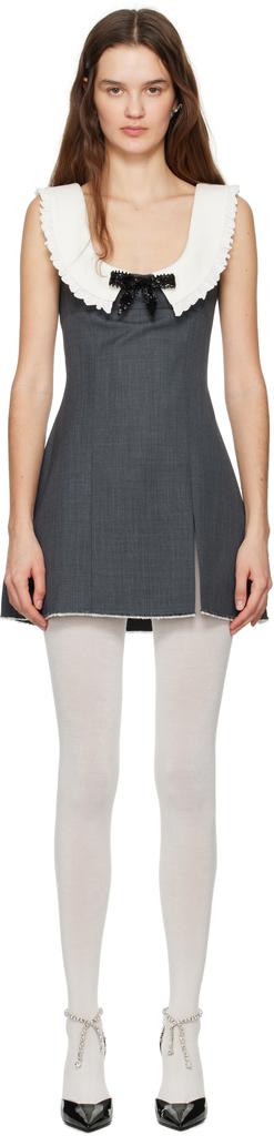 【関税込み】Shushu/Tong グレー Double Bow Sling ミニドレス Shushu/Tong Double Bow Sling Mini Dress - Dresses & Skirts