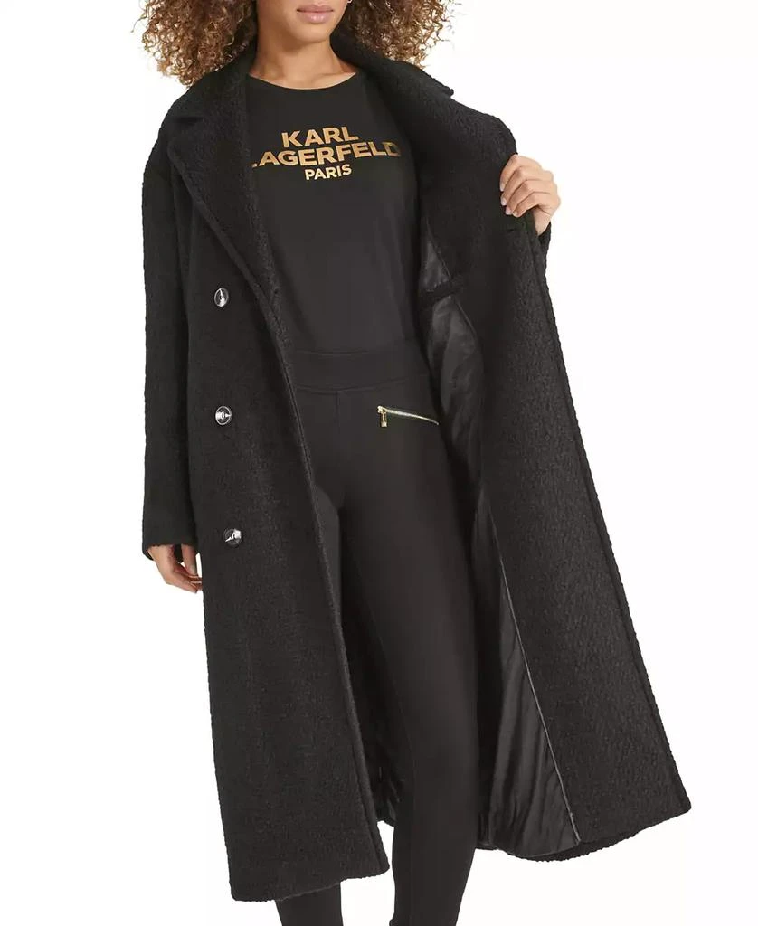 Karl Lagerfeld Paris Women's Double-Breasted Overcoat, Created for Macy's 5