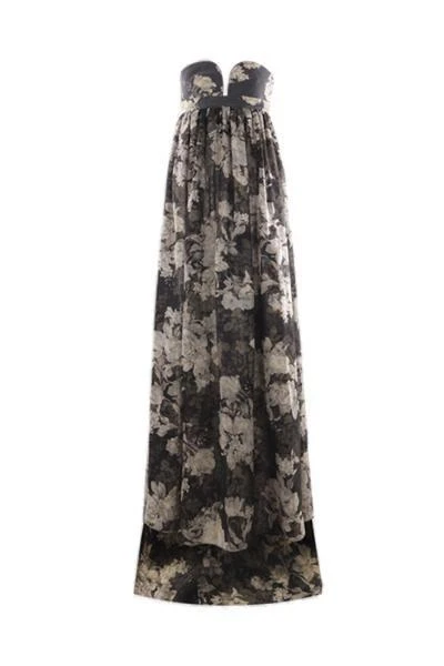 Max Mara Max Mara Floral Printed Strapless Dress 1