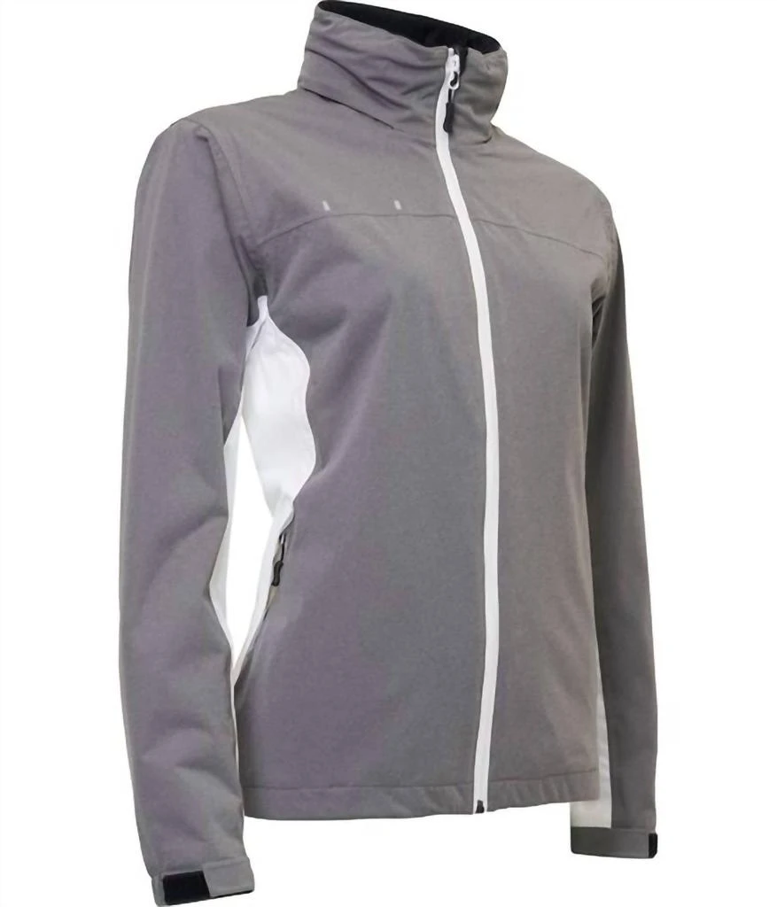 Abacus Sportswear US Women Swinley Rain Jacket In Grey Melange 1