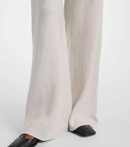 The Row Gala silk and linen wide-leg pants 5