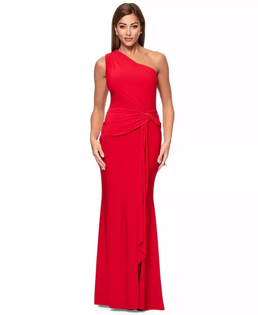 XSCAPE Women's Twist-Front One-Shoulder Gown 1