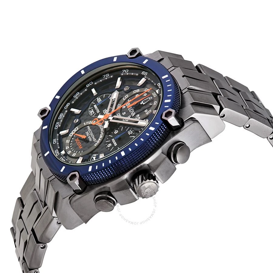 Bulova Precisionist Chronograph Quartz Black-Blue Dial Men's Watch 98B343 2
