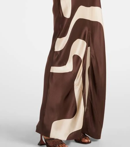 SIR. Printed silk maxi dress 5
