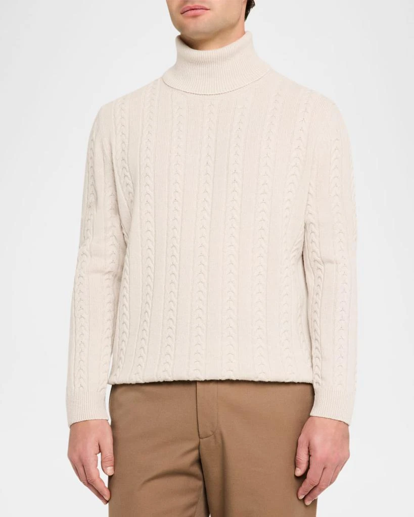 BOSS Camel Men's Eribo Wool and Cashmere Turtleneck Sweater 4