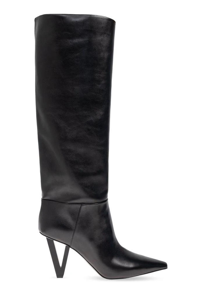 Versace Versace Pointed-Toe Heeled Boots 1