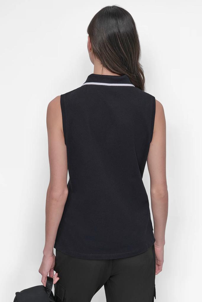 DKNY TIPPED COLLAR HALF ZIP POLO TANK