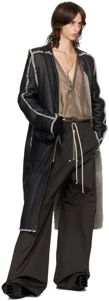 Rick Owens Black & Off-White Porterville Klaus Reversible Shearling Jacket 5