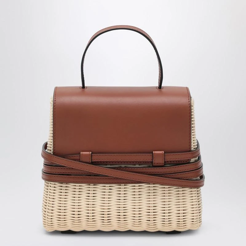 Moschino Tie Mie Bag in raffia and leather 4