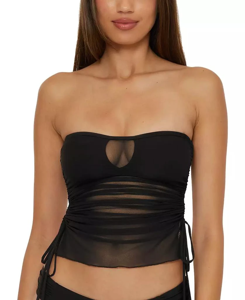 Becca Women's Muse Mixed-Media Bandeau Tankini Top 3