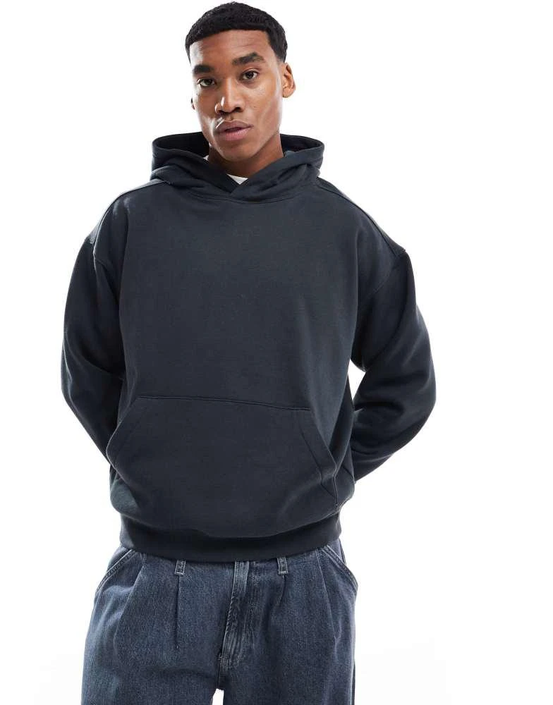 Cotton:On Cotton On box fit hoodie in washed black 1